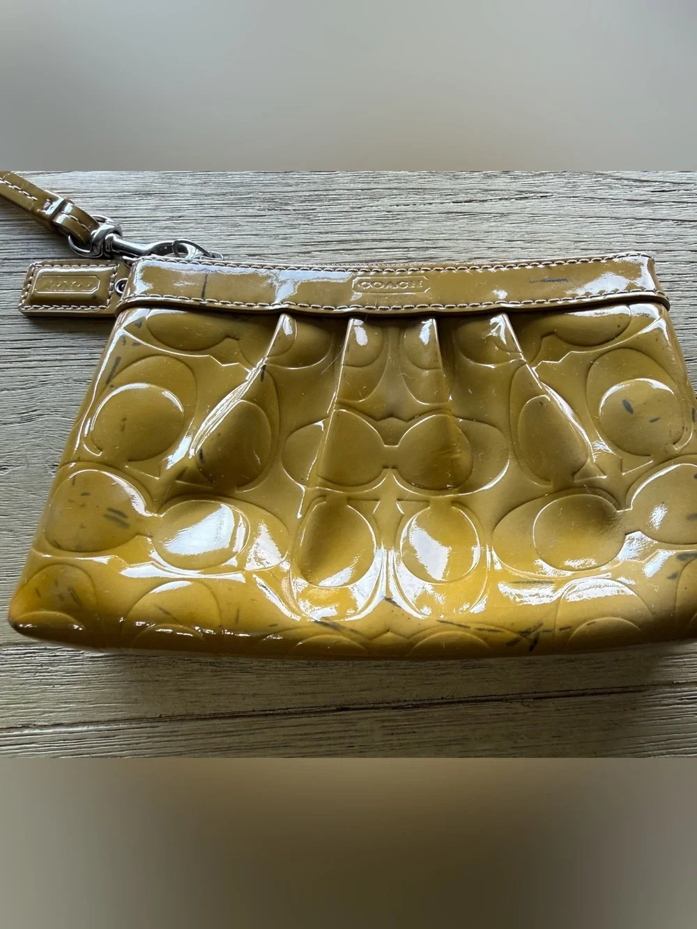 Coach REHAB Patent Leather Wristlet